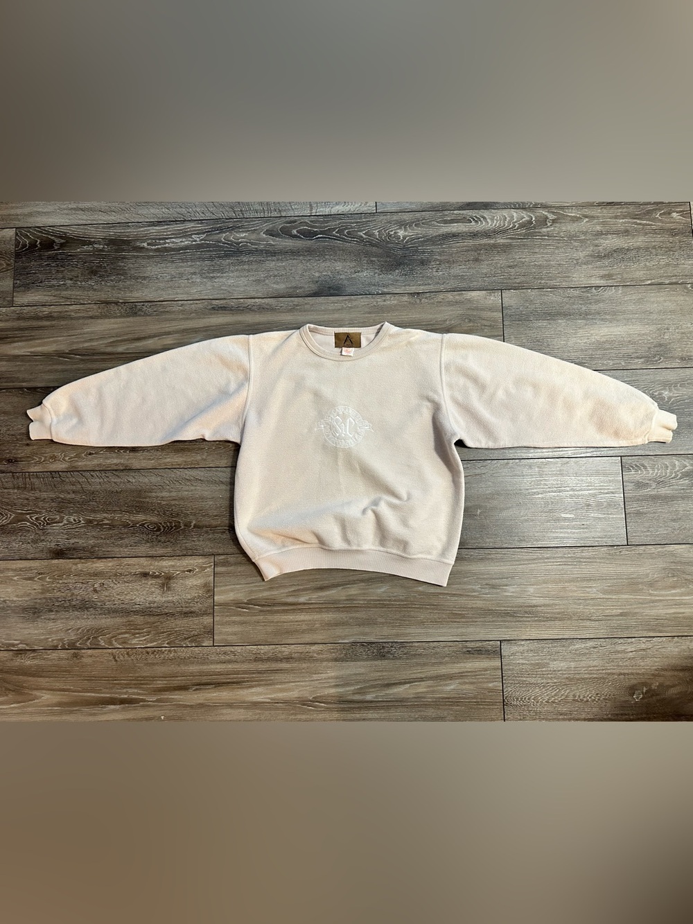 Vintage AUREUS cream fleece crewneck sweatshirt / woman’s M/ timeless and eff